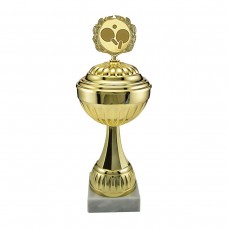 Stalo teniso apdovanojimo taurė aukso spalvos 27,5 cm.